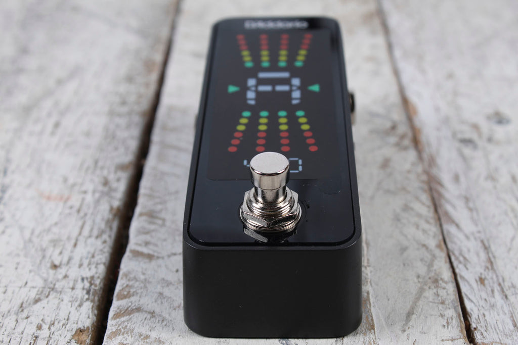 D'Addario Chromatic Tuner Plus Tuner Pedal for Electric Acoustic and Bass Guitar