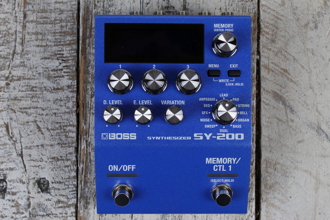 Boss SY-200 Guitar Synthesizer Pedal Electric Guitar & Bass Synth Effects Pedal