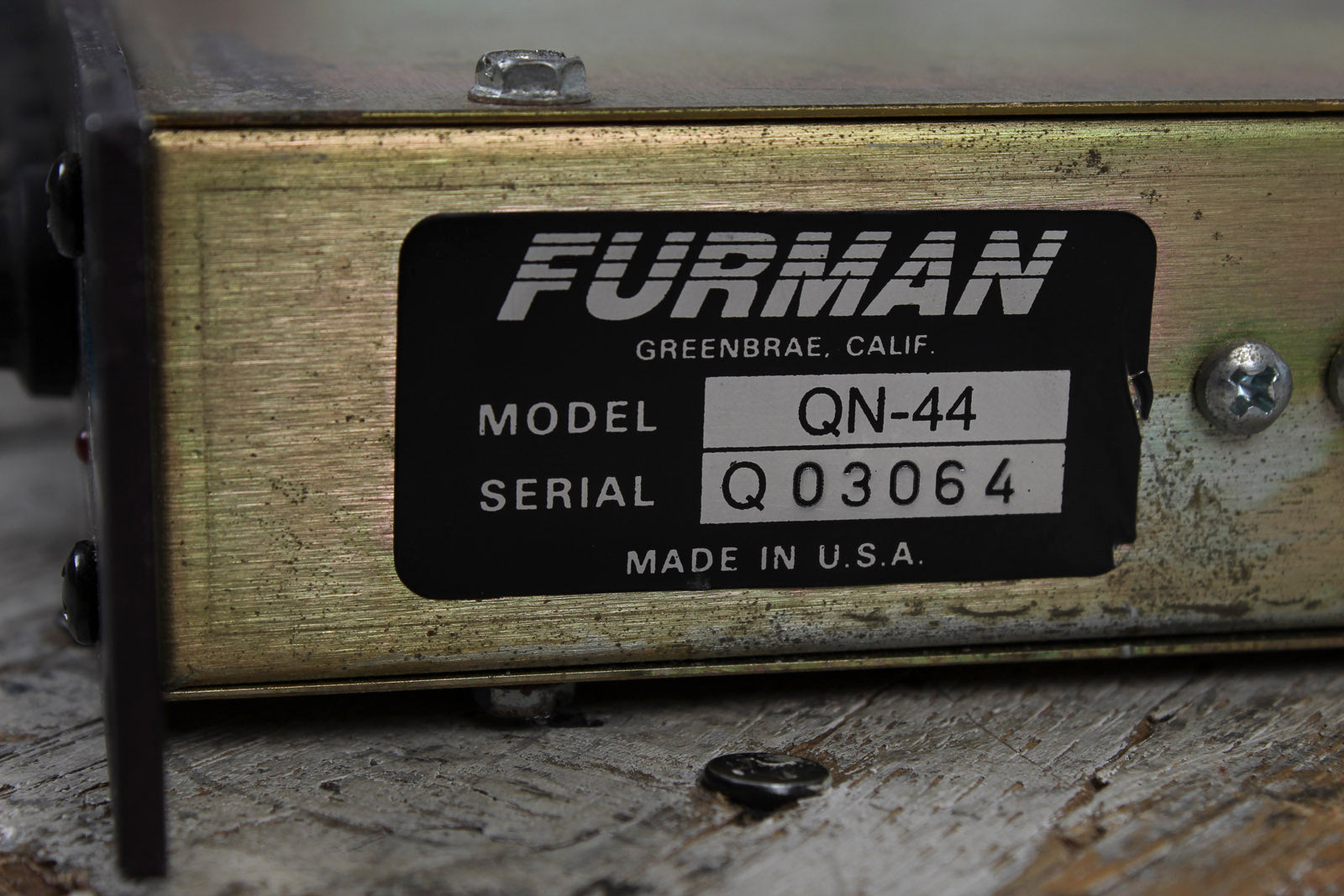 Furman QN-44 Quad Noise Gate 4 Channel Rack Mount Noise Gate