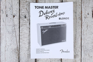 Fender Tone Master Deluxe Reverb Blonde Electric Guitar Amplifier w Footswitch