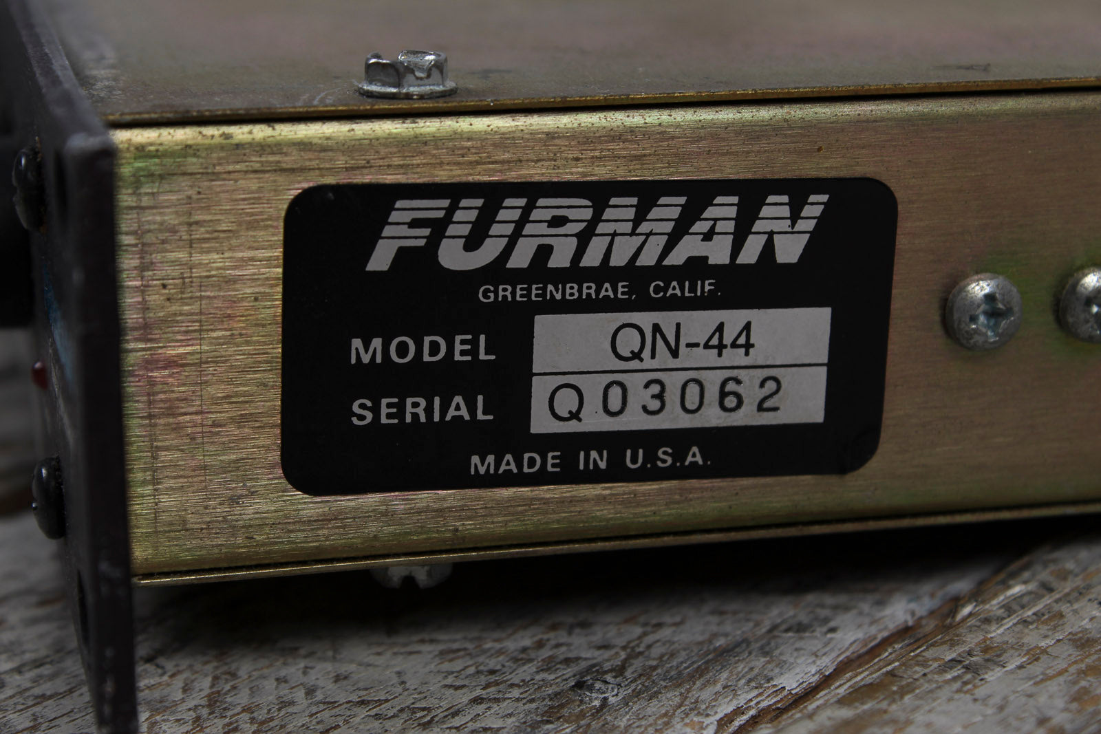 Furman QN-44 Quad Noise Gate 4 Channel Rack Mount Noise Gate