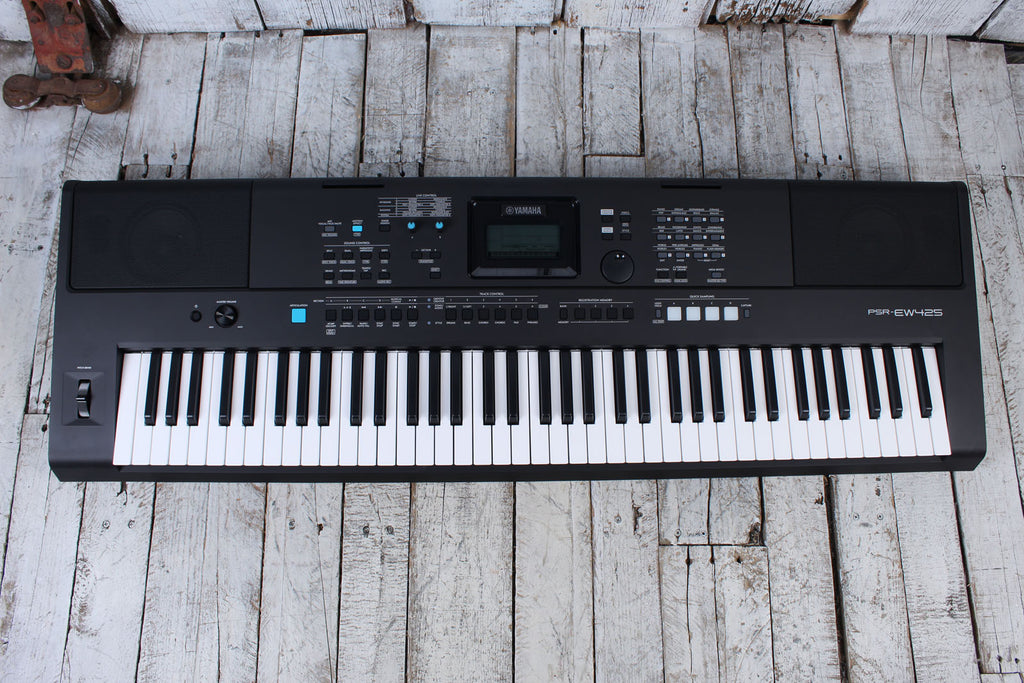 Yamaha PSR-E425 76 Key Portable Keyboard with 820 Voices and Pitch Bend with Power Supply
