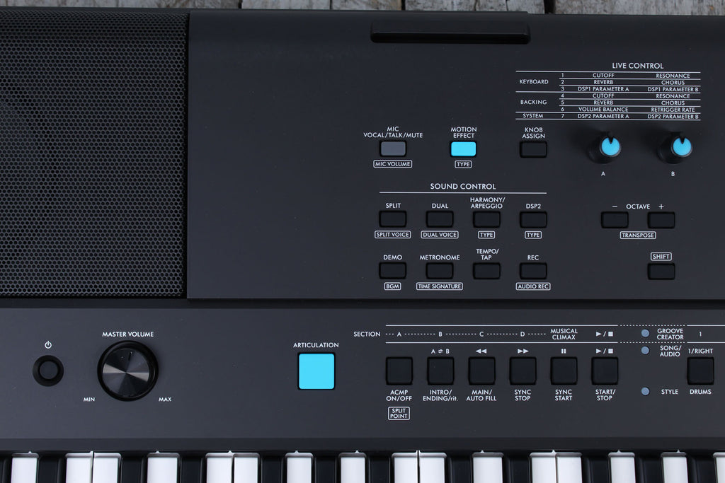 Yamaha PSR-E425 76 Key Portable Keyboard with 820 Voices and Pitch Bend with Power Supply