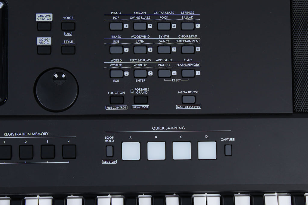 Yamaha PSR-E425 76 Key Portable Keyboard with 820 Voices and Pitch Bend with Power Supply