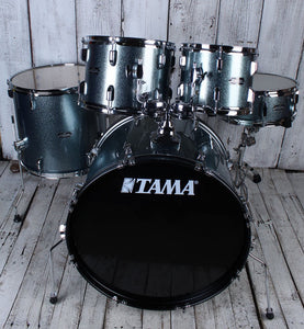 Tama ST52H5CSEM Stagestar 5 Piece Complete Drum Set with Stands and Throne Sea Blue Mist