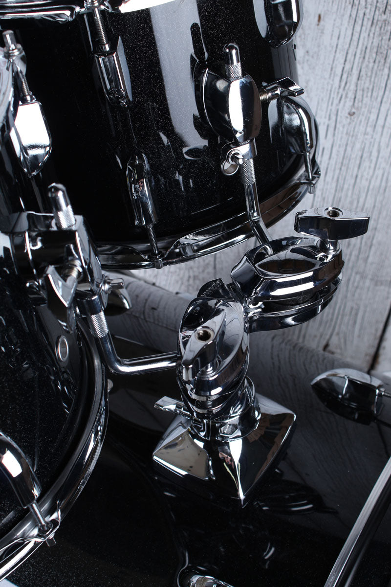 Tama ST52H5CBNS Stagestar 5 Piece Complete Drum Set with Stands and Throne Black Night Sparkle