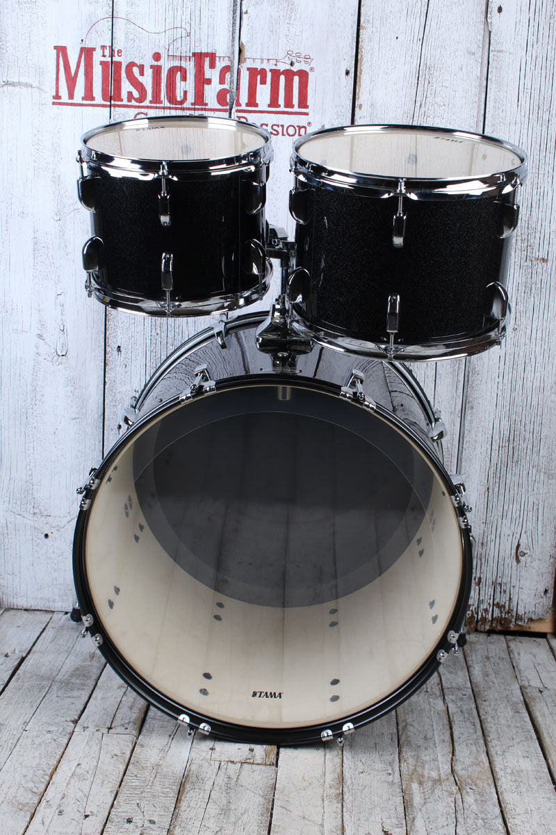 Tama ST52H5CBNS Stagestar 5 Piece Complete Drum Set with Stands and Throne Black Night Sparkle