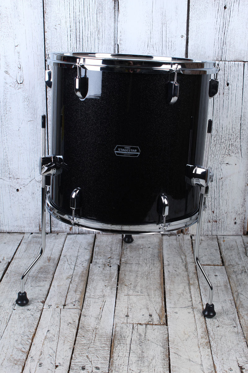 Tama ST52H5CBNS Stagestar 5 Piece Complete Drum Set with Stands and Throne Black Night Sparkle