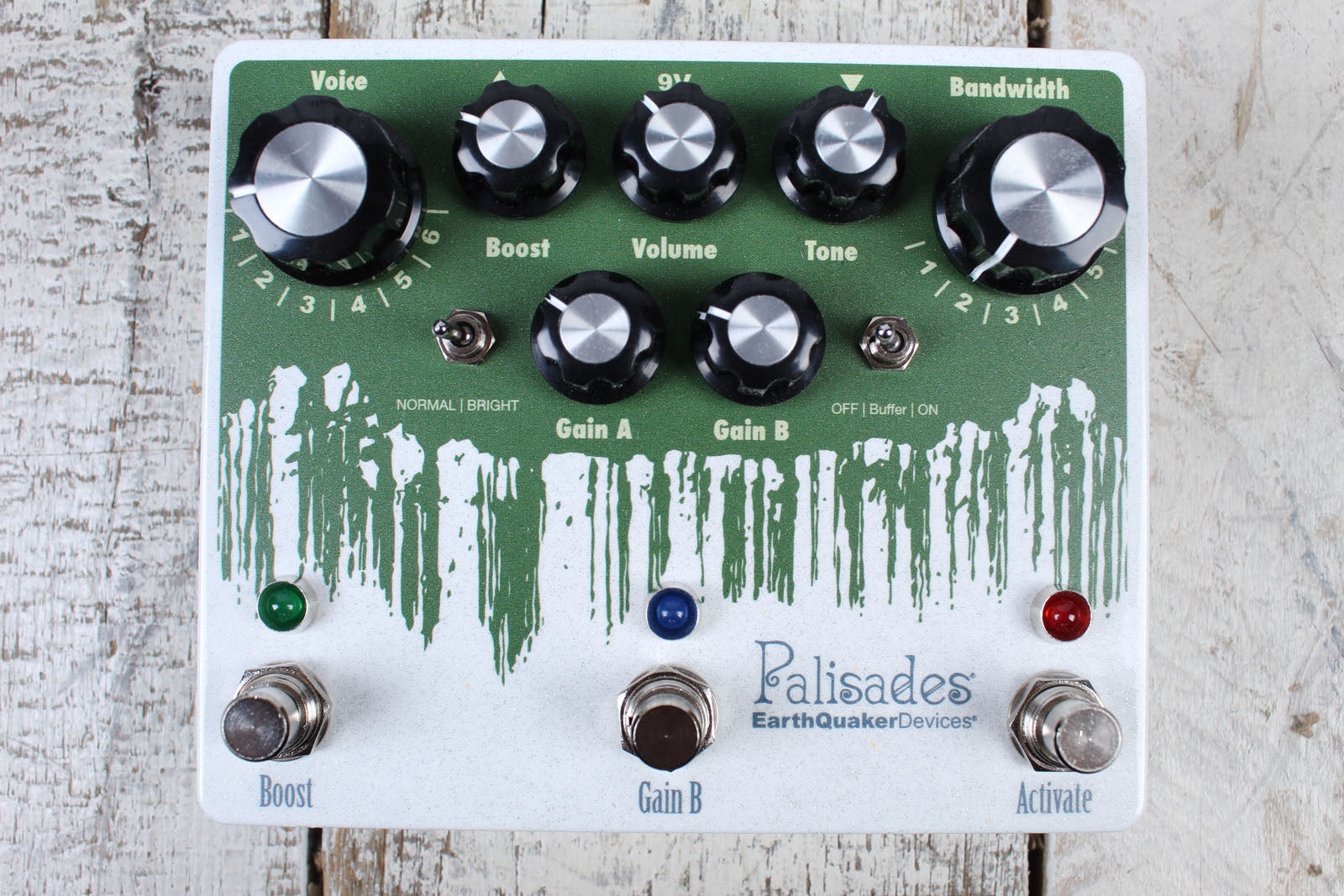 EarthQuaker Devices Palisades V2 Mega Ultimate Overdrive Electric Guitar  Effects Pedal Hemp Green