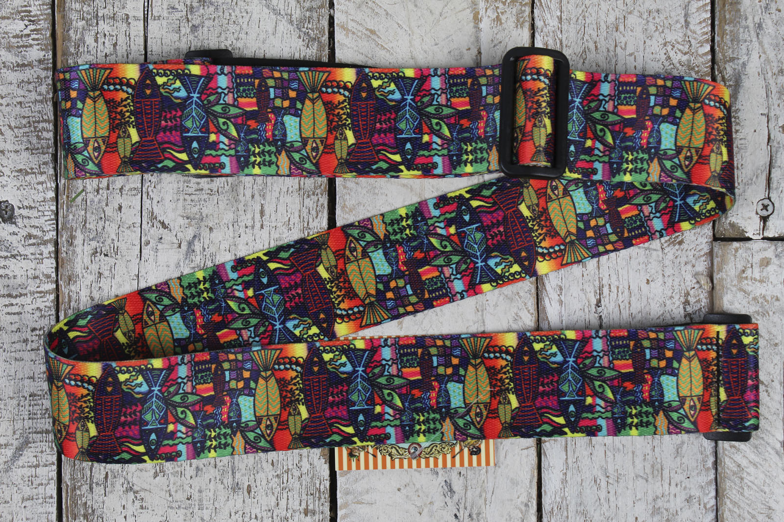 Henry Heller Guitar Strap Artsy Psychedelic Fish Design Main image