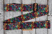 Load image into Gallery viewer, Henry Heller Guitar Strap Artsy Psychedelic Fish Design