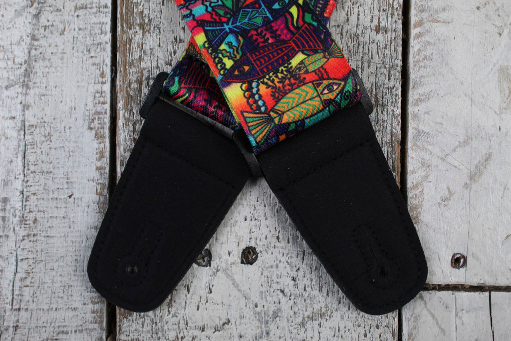 Henry Heller Guitar Strap Artsy Psychedelic Fish Design