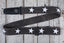 Lock-It Straps 2" Distressed Cotton Guitar Strap Black with White Stars