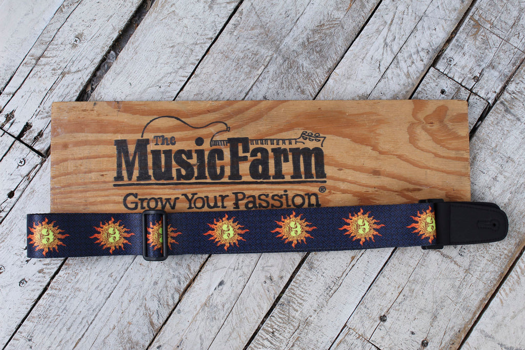 Henry Heller Artist Series Sublimation Guitar Strap New Age Sun Blue