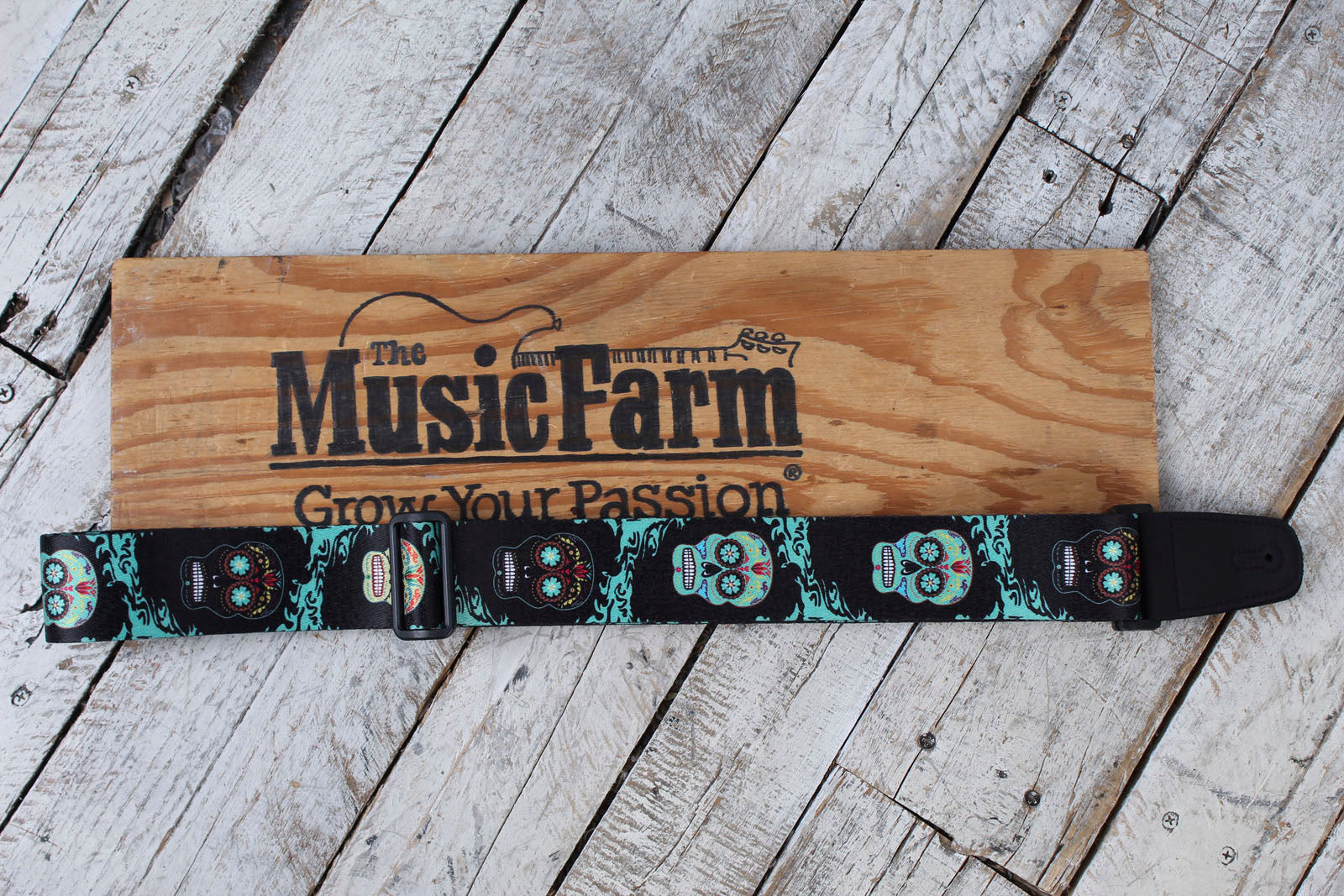 Henry Heller Artist Series Sublimation Guitar Strap Sugar Skull Design