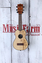 Kala Bamboo Top Ukadelic Soprano Ukulele UK-BAMBOO Natural Satin with Tote Bag
