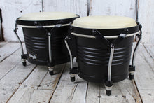 Load image into Gallery viewer, Stagg Wood Bongo 7.5&quot; and 6.5&quot; Hand Percussion Bongo Set Black BW-200-BK