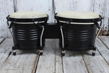 Load image into Gallery viewer, Stagg Wood Bongo 7.5&quot; and 6.5&quot; Hand Percussion Bongo Set Black BW-200-BK