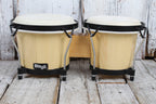 Stagg BW-70-N 6 Inch and 7 Inch Traditional Wooden Bongo Set Natural