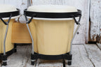 Stagg BW-70-N 6 Inch and 7 Inch Traditional Wooden Bongo Set Natural