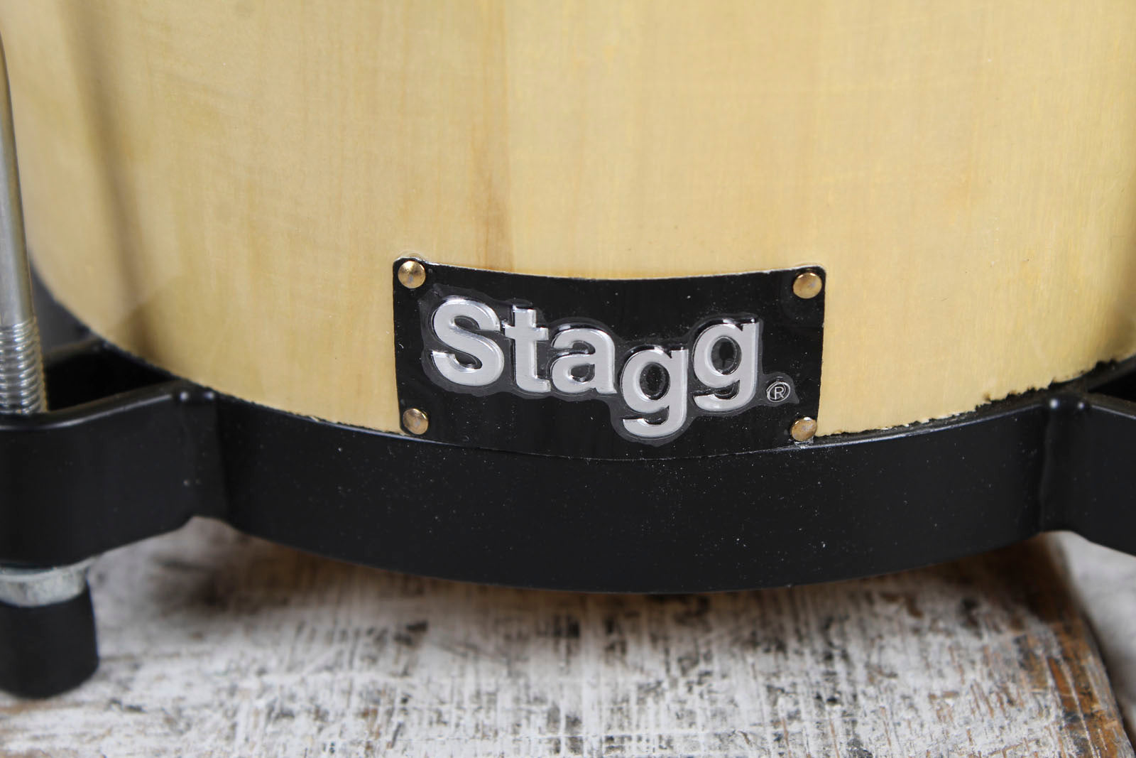 Stagg BW-70-N 6 Inch and 7 Inch Traditional Wooden Bongo Set Natural