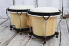 Stagg BW-70-N 6 Inch and 7 Inch Traditional Wooden Bongo Set Natural