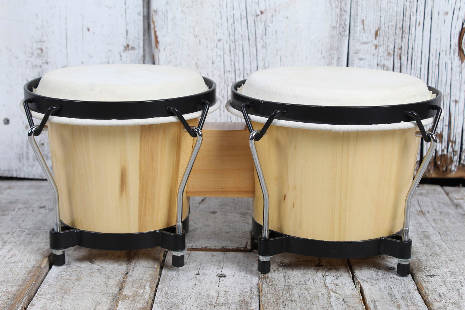 Stagg BW-70-N 6 Inch and 7 Inch Traditional Wooden Bongo Set Natural