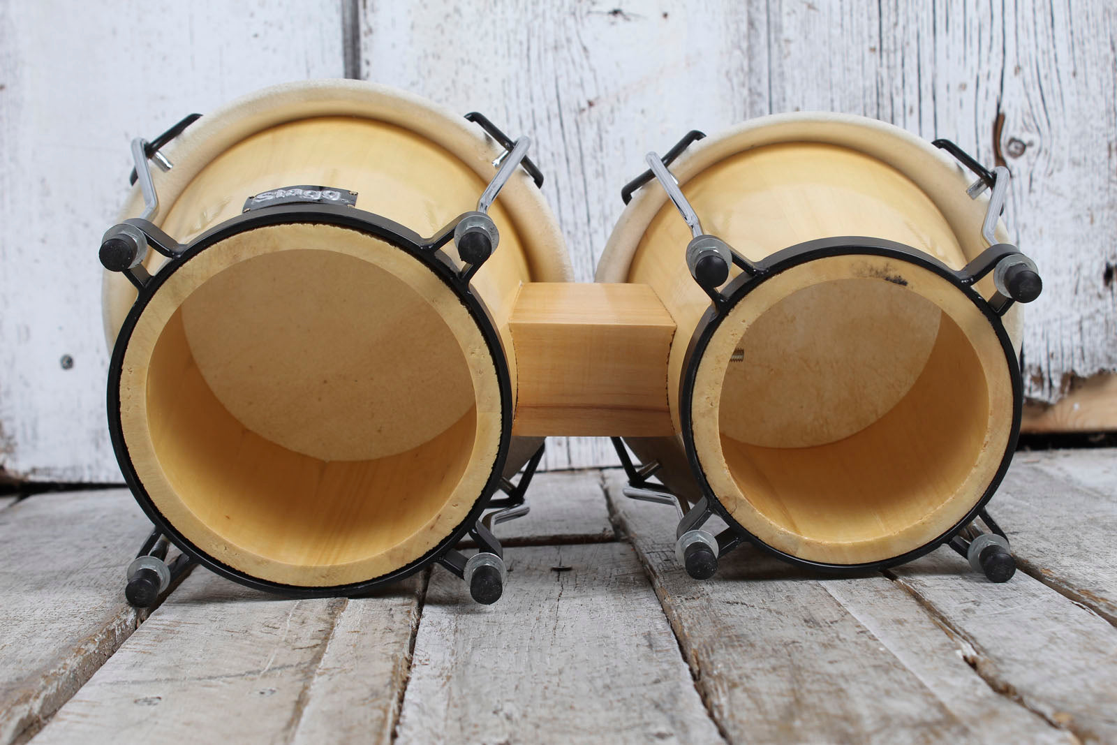 Stagg BW-70-N 6 Inch and 7 Inch Traditional Wooden Bongo Set Natural
