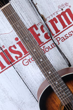 Load image into Gallery viewer, Luna Art Vintage Parlor Solid Top Acoustic Electric Guitar Vintage Brownburst