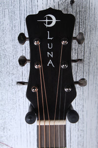 Luna Art Vintage Parlor Solid Top Acoustic Electric Guitar Vintage Brownburst