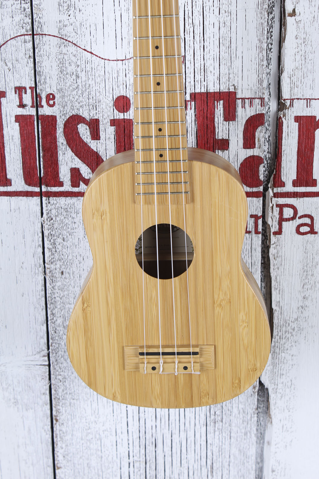 Kala Bamboo Soprano Ukulele All Solid Bamboo Uke Satin Natural Finish KA-BMB-S