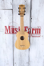 Kala Bamboo Soprano Ukulele All Solid Bamboo Uke Satin Natural Finish KA-BMB-S
