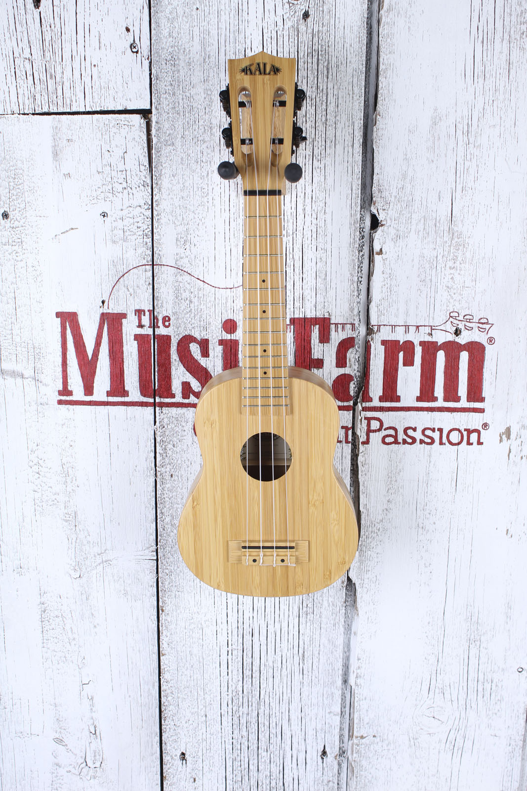 Kala Bamboo Soprano Ukulele All Solid Bamboo Uke Satin Natural Finish KA-BMB-S
