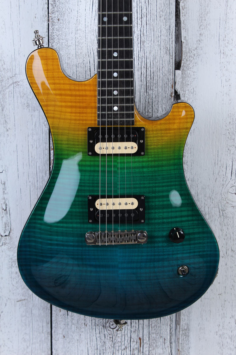 Sozo American Custom Aqua Fade Electric Guitar Flame Maple with Hardshell Case