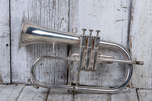 Centurion Silver Plated Flugelhorn With Mouthpiece and Case