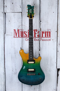 Sozo American Custom Aqua Fade Electric Guitar Flame Maple with Hardshell Case