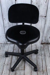 Roc-N-Soc Lunar Series Gas Lift Drum Throne Saddle Seat with Backrest Black