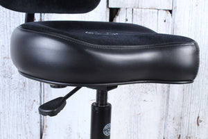 Roc-N-Soc Lunar Series Gas Lift Drum Throne Saddle Seat with Backrest Black
