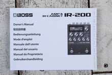 Load image into Gallery viewer, Boss IR-200 Amp &amp; IR Cabinet Amplifier Simulator Pedal &amp; Impulse Response Loader