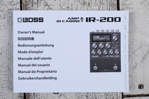 Boss IR-200 Amp & IR Cabinet Amplifier Simulator Pedal & Impulse Response Loader