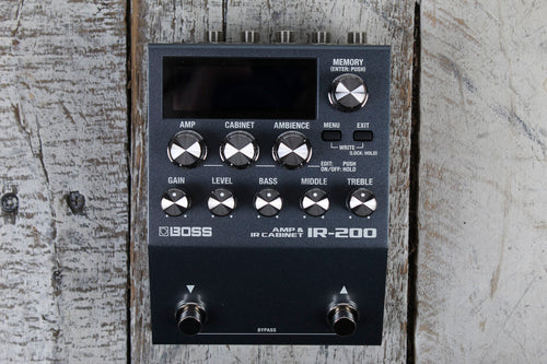 Boss IR-200 Amp & IR Cabinet Amplifier Simulator Pedal & Impulse Response Loader