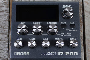 Boss IR-200 Amp & IR Cabinet Amplifier Simulator Pedal & Impulse Response Loader