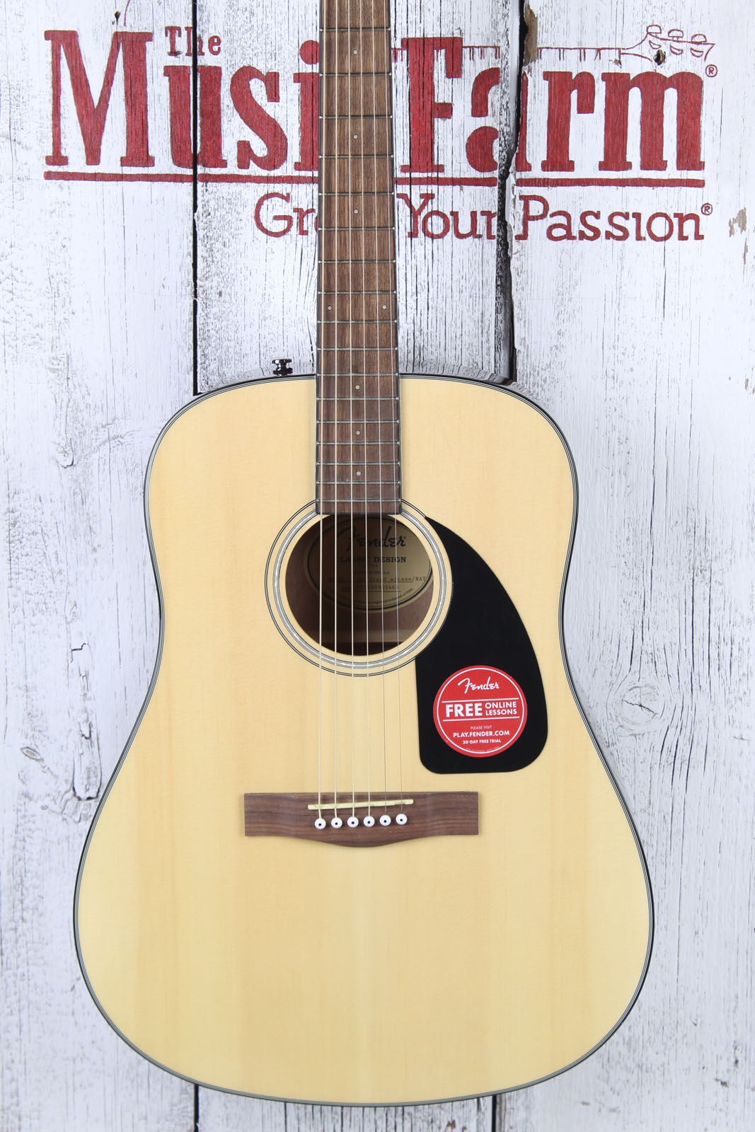 Fender® CD-60 Dreadnought V3 Acoustic Guitar Natural Gloss with Hardshell Case