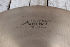 Zildjian Used A Custom New Beat Hi Hat Cymbal Pair 14" Hi Hats Drum Cymbals