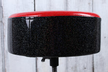 Load image into Gallery viewer, ddrum Mercury Fat Double Braced Drum Throne Red and Black Sparkle MFAT RB