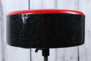 ddrum Mercury Fat Double Braced Drum Throne Red and Black Sparkle MFAT RB