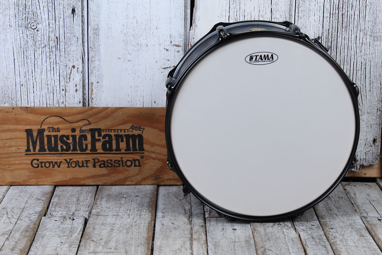 Tama Woodworks Poplar Snare Drum 14 x 8 Black Oak Wrap WP148BKBOW Secondary image