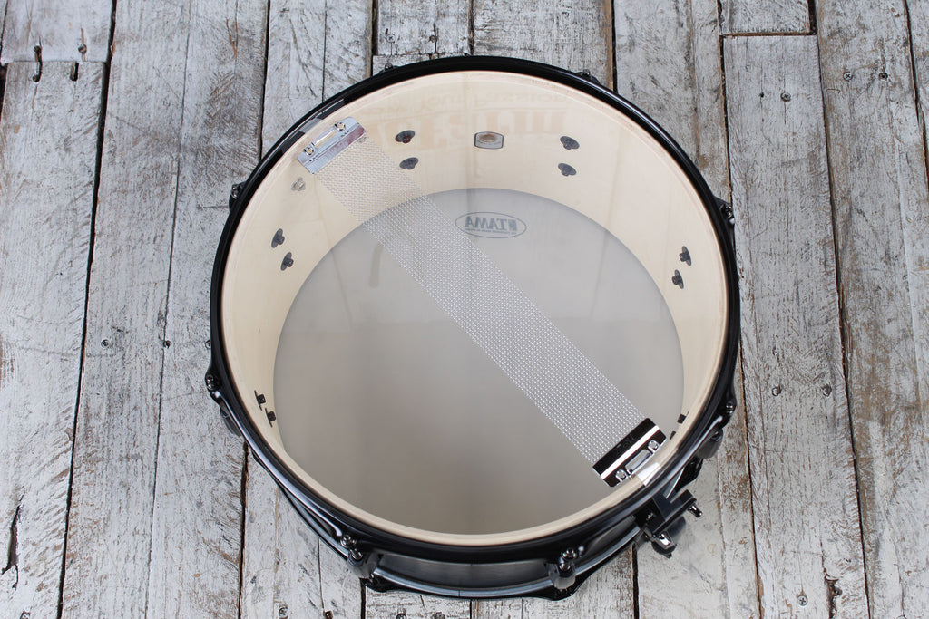 Tama Woodworks Poplar Snare Drum 14 x 8 Black Oak Wrap WP148BKBOW