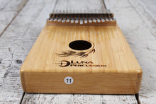 Load image into Gallery viewer, Luna Bamboo 17 Key Kalimba Key of B with Case and Tuning Hammer LPK BAM 17B