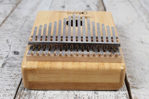 Luna Bamboo 17 Key Kalimba Key of B with Case and Tuning Hammer LPK BAM 17B